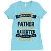 Super Cool Father Of A Freaking Awesome Daughter Ladies Fitted T-Shirt