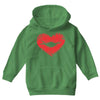 lip print heart Youth Hoodie
