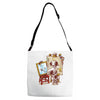 triple beagle portrait Adjustable Strap Totes