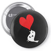 bird love heart animal graph note music party pop art gift Pin-back button