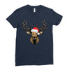 noel deer Ladies Fitted T-Shirt