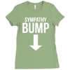 sympathy bump novelty beer belly Ladies Fitted T-Shirt
