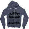 Queens Are Born In September Zipper Hoodie