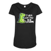 sad t rex Maternity Scoop Neck T-shirt