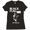 black flag Ladies Fitted T-Shirt