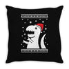 big trex santa ugly christmas Throw Pillow
