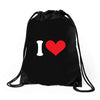 i heart customize it Drawstring Bags
