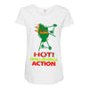 hot grill on grill action Maternity Scoop Neck T-shirt