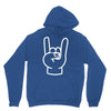 rock and roll throwing horns Unisex Hoodie