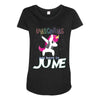 unicorns are born in june Maternity Scoop Neck T-shirt