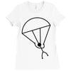 stick man skydiving Ladies Fitted T-Shirt
