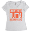 straight outta second grade Women's Triblend Scoop T-shirt