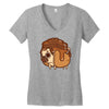 pancake pug Women's V-Neck T-Shirt