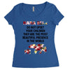 mama bear message Women's Triblend Scoop T-shirt