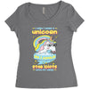 5  unicorn stab idiots Women's Triblend Scoop T-shirt