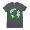 Earth Themed Funny Ladies Fitted T-Shirt