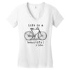 life is a beautiful ride Women's V-Neck T-Shirt