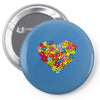 color flower Pin-back button