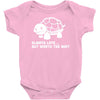 always late worth wait funny turtle Baby Onesie