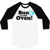 Bun in the Oven with Heart Baby Boy 3/4 Sleeve Shirt