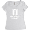 i pooped today Women's Triblend Scoop T-shirt