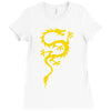 chinese dragon cool oriental asian kung fu Ladies Fitted T-Shirt