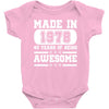 made in 1978 40 years of being awesome Baby Bodysuit