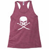 biker pirate skull bones swords Racerback Tank