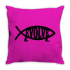 evolve t shirt small funny evolution science atheist darwin atheism fi Throw Pillow