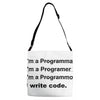 Revolution I Write Code Adjustable Strap Totes