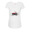 case ih red tractor boy comin' through Maternity Scoop Neck T-shirt