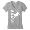 skate  fun skateboard Women's V-Neck T-Shirt