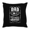 dad number one world's greatest Throw Pillow