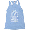 the lake is calling Racerback Tank