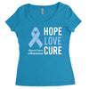 hope love cure stomach cancer awareness Women's Triblend Scoop T-shirt