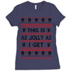 Emo Gothic Ugly Christmas Sweater Ladies Fitted T-Shirt