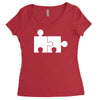 rude jigsaw ideal birthday present or gift Women's Triblend Scoop T-shirt