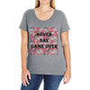 Never Say Game Over Ladies Curvy T-Shirt