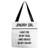 January Girl Tote Bags