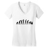 evolution computer Women's V-Neck T-Shirt