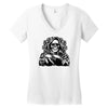 evil skull humor Women's V-Neck T-Shirt