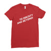 to obesity and beyond Ladies Fitted T-Shirt