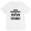 never underestimate an old man who was born in december V-Neck Tee