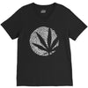 cannabis fingerprinting (white) V-Neck Tee
