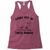 kinda hot in these rhinos Racerback Tank
