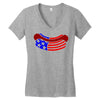 us hot dog Women's V-Neck T-Shirt
