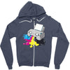 printer Zipper Hoodie