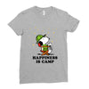 Happiness is Camp Ladies Fitted T-Shirt