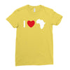 i love africa Ladies Fitted T-Shirt