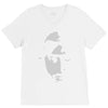 airbrushed stencil V-Neck Tee